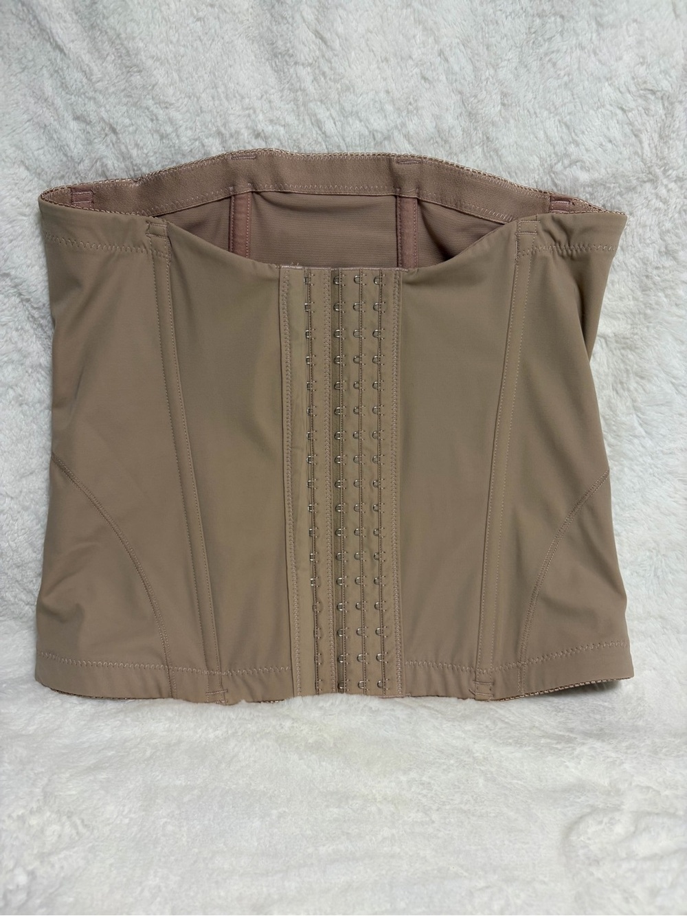 Belly Bandit Beige Strapless Waist Cincher with Front Hooks